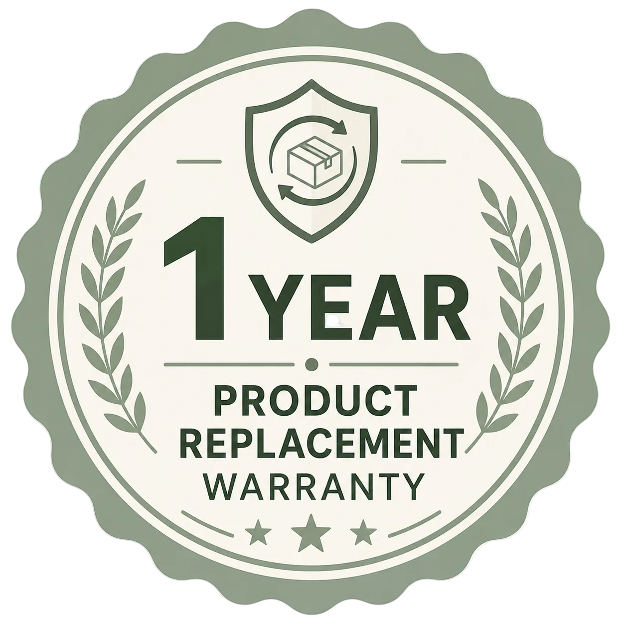 1-Year Product Replacement Guarantee